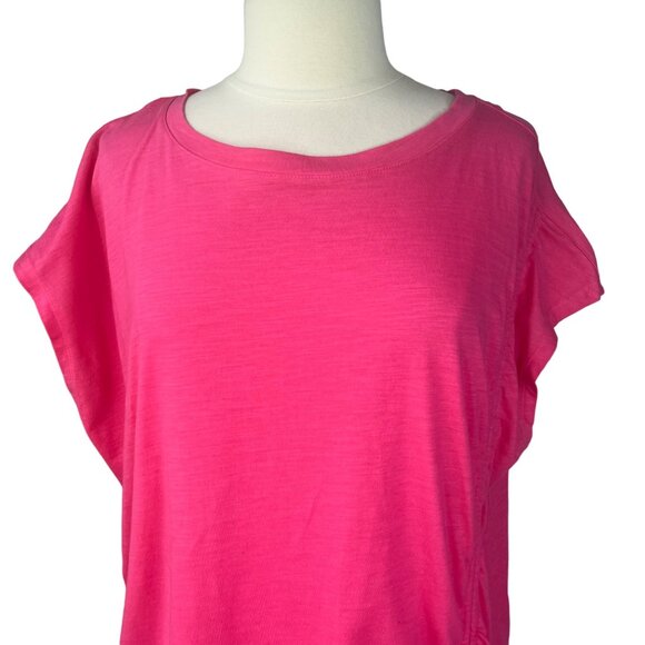 Seven7 Shirt Womens Large Pink Side Gathering New Summer - Picture 4 of 11
